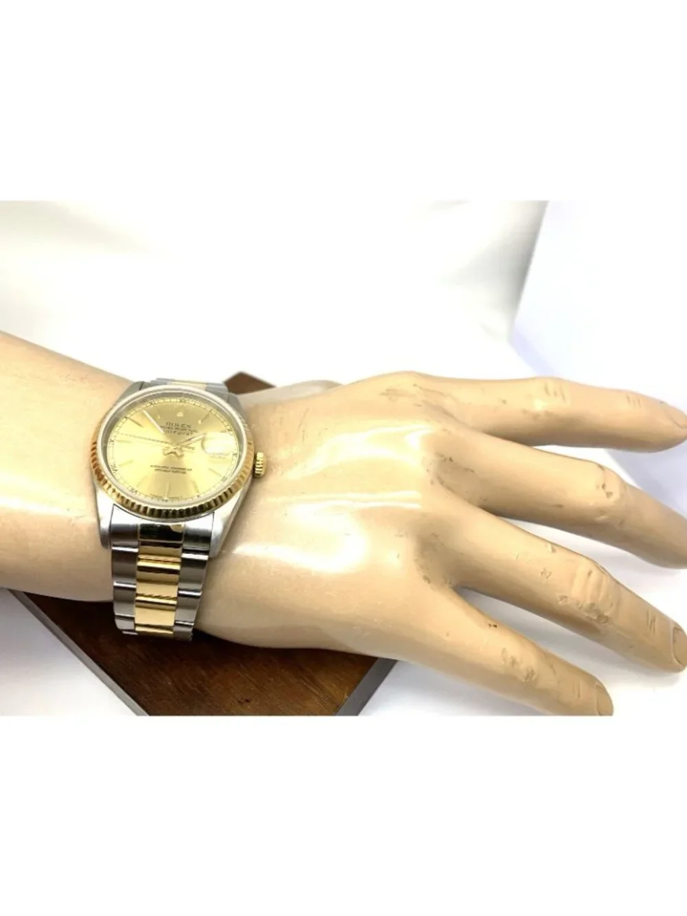 Rolex Datejust Watch 16233 Swiss Automatic 18k Yellow Gold & Steel Vintage 1996
